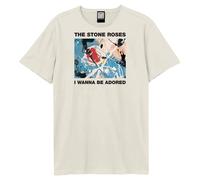 Amplified Men's I Wanna Be Adored The Stone Roses T-Shirt in White | Size: XL Amplified White XL
