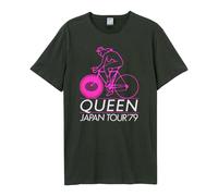 Amplified Men's Japan Tour 79 Queen T-Shirt in Charcoal | Size: Medium Amplified Charcoal M