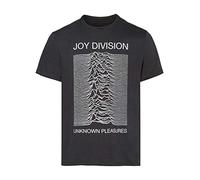 Amplified Men's Joy Division -Unknown Pleasures Regular Fit Crew Neck Short Sleeve T - Shirt, Grey (Charcoal Cc), (Manufacturer Size:XL)