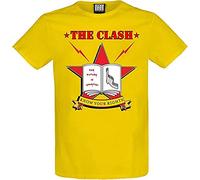 Amplified Mens Know Your Rights The Clash T-Shirt XXL Yellow Raven/Black