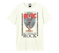 Let There Be Rock Angus AC DC T-Shirt Amplified White XL