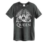 Amplified Men's Line Art Crest Queen T-Shirt in Charcoal | Size: XS Amplified Charcoal XS