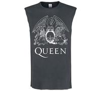 Amplified Mens Line Art Queen Vest Top (M) (Charcoal)