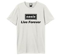 Amplified Men's Live Forever Oasis T-Shirt in White | Size: Medium Amplified White M