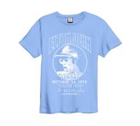 Amplified Men's Live in Concert Elton John T-Shirt in Pale Blue | Size: Large Amplified Pale Blue L
