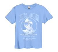 Amplified Men's Live in Concert Elton John T-Shirt in Pale Blue | Size: XS Amplified Pale Blue XS