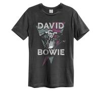 Amplified Men's Look Into My Eyes David Bowie T-Shirt in Charcoal | Size: XL Amplified Charcoal XL
