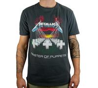 Amplified Men's Master of Puppets Short Sleeve T-Shirt, Grey (Charcoal), Small