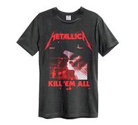 Amplified Men's Metallica - Kill Em All Regular Fit Crew Neck Short Sleeve T - Shirt, Grey (Charcoal Cc), (Manufacturer Size:L)