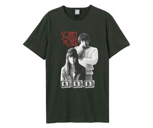 Amplified Men's Mod Tv Heritage Sonny & Cher T-Shirt in Charcoal | Size: Large Amplified Charcoal L