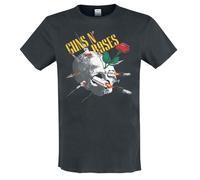 Amplified Men's Needle Skull Guns N Roses T-Shirt in Charcoal | Size: Small Amplified Charcoal S