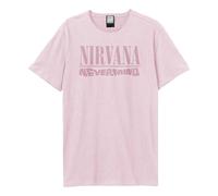 Amplified Men's Nevermind Nirvana T-Shirt in Pink | Size: Large Amplified Pink L