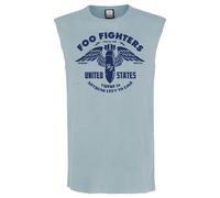 Amplified Men's One By One Foo Fighters Sleeveless Tank Top in Pale Blue | Size: Medium Amplified Pale Blue M