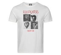 Amplified Men's One By One Foo Fighters T-Shirt in White | Size: Medium Amplified White M