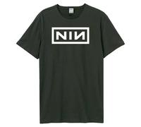 Amplified Men's One Colour NIN Logo T-Shirt in Charcoal | Size: XL Amplified Charcoal XL