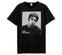 Amplified Men's Polaroid Portrait Liam Gallagher T-Shirt in Black | Size: 2XL Amplified Black 2XL