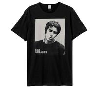 Amplified Men's Polaroid Portrait Liam Gallagher T-Shirt in Black | Size: Medium Amplified Black M