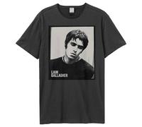 Amplified Men's Polaroid Portrait Liam Gallagher T-Shirt in Charcoal | Size: 2XL Amplified Charcoal 2XL