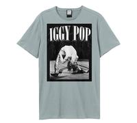 Amplified Men's Pop On Stage Iggy Pop T-Shirt in Pale Blue | Size: XS Amplified Pale Blue XS