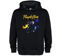 Amplified Men's Purple Rain Motorcycle Prince Hoodie in Black | Size: Medium Amplified Black M
