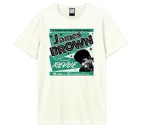 Amplified Men's Retro Revue James Brown T-Shirt in White | Size: Large Amplified White L