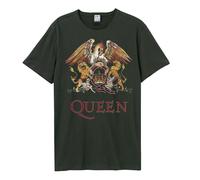 Amplified Men's Royal Crest Queen T-Shirt in Charcoal | Size: 3XL Amplified Charcoal 3XL
