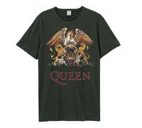Amplified Men's Royal Crest Queen T-Shirt in Charcoal | Size: XS Amplified Charcoal XS