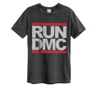 Amplified Men's Run DMC Logo T-Shirt in Charcoal | Size: Large Amplified Charcoal L