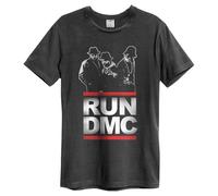 Amplified Men's Run DMC Logo T-Shirt in Charcoal | Size: Large Amplified Charcoal L