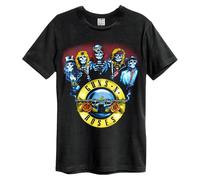 Amplified Men's Skeleton Drum Guns N Roses T-Shirt in Black | Size: Large Amplified Black L
