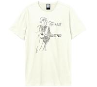 Amplified Men's Sketch Mug Joni Mitchell T-Shirt in White | Size: Large Amplified White L