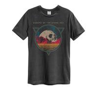 Amplified Men's Skull Planet Queens Of The Stone Age T-Shirt in Charcoal | Size: Small Amplified Charcoal S