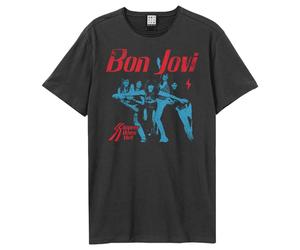 Amplified Men's Slippery When Wet Bon Jovi T-Shirt in Stone | Size: Large Amplified Stone L