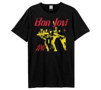 Amplified Men's Slippery When Wet Bon Jovi T-Shirt in True Black | Size: Medium Amplified True Black M