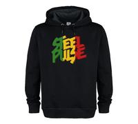 Amplified Men's Steel Pulse Logo Drawstring Hoodie in Black | Size: 3XL Amplified Black 3XL