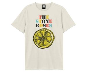 Amplified Men's Stencil & Lemon The Stone Roses T-Shirt in Off-White | Size: Large Amplified Off-White L