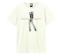 Amplified Men's Stripped Christina Aguilera T-Shirt in White | Size: Small Amplified White S