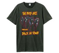 Amplified Men's The Are Back Cartoon Thin Lizzy T-Shirt in Charcoal | Size: Medium Amplified Charcoal M