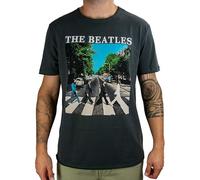 The Beatles T Shirt Abbey Road Band Logo new Official Amplified Unisex Charcoal