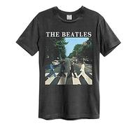The Beatles T Shirt Abbey Road Band Logo new Official Amplified Unisex Charcoal
