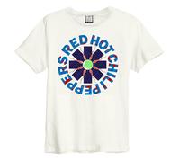 Amplified Men's The Big Race Red Hot Chilli Peppers T-Shirt in White | Size: Small Amplified White S