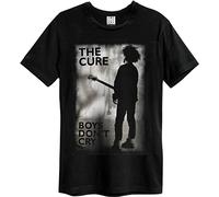 Amplified Men's The Cure-Boys Don’t Cry T-Shirt, Black (Black Bk), (Size:L)