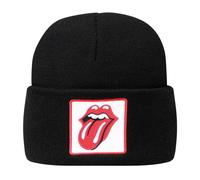 Amplified Men's The Rolling Stones Logo Beanie in Black Amplified Black One Size