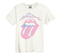 Amplified Men's The Rolling Stones Washed T-Shirt in White | Size: 2XL Amplified White 2XL
