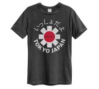 Amplified Men's Tokyo Japan Red Hot Chili Peppers T-Shirt in Charcoal | Size: XS Amplified Charcoal XS