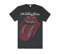 Amplified Mens Tongue The Rolling Stones Diamante Logo T-Shi NS6313