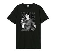 Amplified Men's Triple Elvis Sun Rrds & Elvis T-Shirt in Black | Size: XL Amplified Black XL