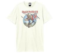 Amplified Men's Trooper Iron Maiden T-Shirt in White | Size: 2XL Amplified White 2XL