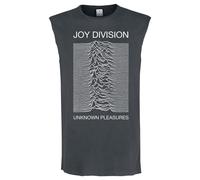 Amplified Mens Unknown Pleasures Joy Division Tank TopXS Charcoal GD1148