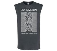 Amplified Mens Unknown Pleasures Tank Top (M) Charcoal